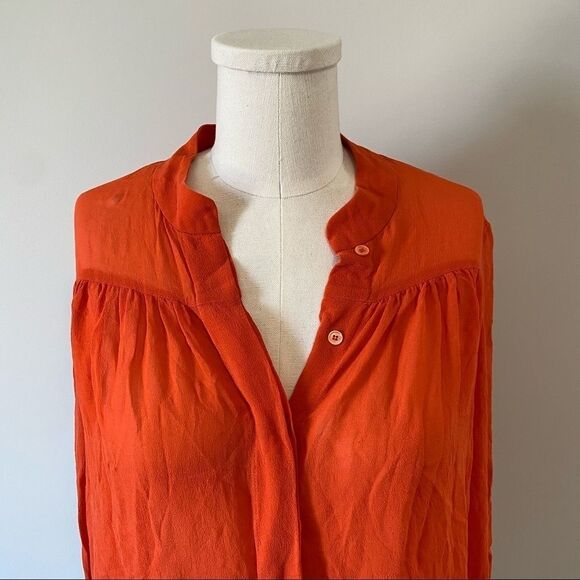 Aritzia Wilfred Silk Button Up  Blouse Long Sleeve - Picture 2 of 11